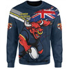 North Queensland Cowboys Sweatshirt Custom For Die Hard Fan Australia Flag Scratch Style