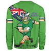 Canberra Raiders Sweatshirt Custom For Die Hard Fan Australia Flag Scratch Style