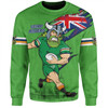 Canberra Raiders Sweatshirt Custom For Die Hard Fan Australia Flag Scratch Style