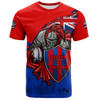 Newcastle Knights T-Shirt Custom For Die Hard Fan Australia Flag Scratch Style