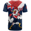 Sydney Roosters T-Shirt Custom For Die Hard Fan Australia Flag Scratch Style