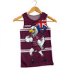 Manly Warringah Sea Eagles Men Singlet Custom For Die Hard Fan Australia Flag Scratch Style