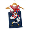 Sydney Roosters Men Singlet Custom For Die Hard Fan Australia Flag Scratch Style