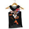 Wests Tigers Men Singlet Custom For Die Hard Fan Australia Flag Scratch Style