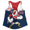 Sydney Roosters Women Racerback Singlet Custom For Die Hard Fan Australia Flag Scratch Style