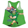 Canberra Raiders Women Racerback Singlet Custom For Die Hard Fan Australia Flag Scratch Style