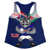 New Zealand Warriors Women Racerback Singlet Custom For Die Hard Fan Australia Flag Scratch Style