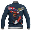 North Queensland Cowboys Baseball Jacket Custom For Die Hard Fan Australia Flag Scratch Style