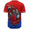 Newcastle Knights Baseball Shirt Custom For Die Hard Fan Australia Flag Scratch Style