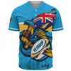 Gold Coast Titans Baseball Shirt Custom For Die Hard Fan Australia Flag Scratch Style
