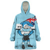 Cronulla-Sutherland Sharks Snug Hoodie Custom For Die Hard Fan Australia Flag Scratch Style