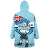 Cronulla-Sutherland Sharks Snug Hoodie Custom For Die Hard Fan Australia Flag Scratch Style