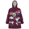 Manly Warringah Sea Eagles Snug Hoodie Custom For Die Hard Fan Australia Flag Scratch Style