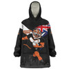 Wests Tigers Snug Hoodie Custom For Die Hard Fan Australia Flag Scratch Style