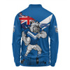 Canterbury-Bankstown Bulldogs Long Sleeve Polo Shirt Custom For Die Hard Fan Australia Flag Scratch Style