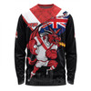 St. George Illawarra Dragons Long Sleeve T-shirt Custom For Die Hard Fan Australia Flag Scratch Style