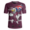 Manly Warringah Sea Eagles Rugby Jersey Custom For Die Hard Fan Australia Flag Scratch Style