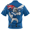 Canterbury-Bankstown Bulldogs Zip Polo Shirt Custom For Die Hard Fan Australia Flag Scratch Style
