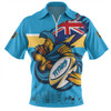 Gold Coast Titans Zip Polo Shirt Custom For Die Hard Fan Australia Flag Scratch Style