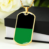 Custom Australia Dog Tag Black And Green