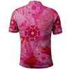 Custom Australia Polo Shirt  Aboriginal Dot Painting Pink