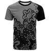 Australia T-Shirt Aboriginal Style Of Background Grey