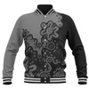 Australia Baseball Jacket Aboriginal Style Of Background Grey