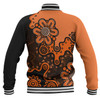Australia Baseball Jacket Aboriginal Style Of Background Blue (Grey,Orange)