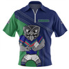 New Zealand Warriors Zip Polo Shirt Custom Team Of Us Die Hard Fan Supporters