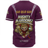 Queensland Maroons Baseball Shirt Custom State Of Origin 2024 Passionate Fan Born To Win