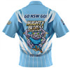 New South Wales Blues Zip Polo Shirt Custom State Of Origin 2024 Passionate Fan Born To Win Ver 2