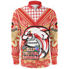 Redcliffe Dolphins Long Sleeve Shirt Aboriginal Inspired Naidoc Week Custom For Die Hard Fan Supporters