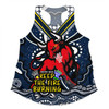 North Queensland Cowboys Women Racerback Singlet Aboriginal Inspired Naidoc Week Custom For Die Hard Fan Supporters