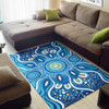 Australia Aboriginal Area Rug - Indigenous Dot Art Painting Blue Patterns