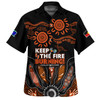 Australia Hawaiian Shirt Naidoc Week 2024 Indigenous Keep The Fire Burning Aboriginal Gum Leaf Painting