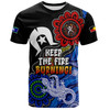 Australia T-Shirt Naidoc Week 2024 Indigenous Keep The Fire Burning Aboriginal Dot Art Painting