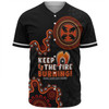 Australia Baseball Shirt Naidoc Week 2024 Keep The Fire Burning Aboriginal Dot Art Inspired