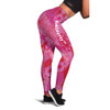 (Dunghutti ) Custom Australia Legging Aboriginal Dot Painting Pink