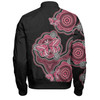 Australia Bomber Jacket Aboriginal Butterfly Dot Art Inspired