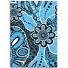 Australia Area Rug Aboriginal Design Art Color Blue