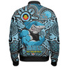 Cronulla-Sutherland Sharks Bomber Jacket Custom Naidoc Week 2024 Aboriginal Pattern And Torres Strait Islander Inspired