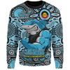 Cronulla-Sutherland Sharks Sweatshirt Custom Naidoc Week 2024 Aboriginal Pattern And Torres Strait Islander Inspired