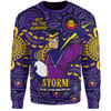 Melbourne Storm Sweatshirt Custom Naidoc Week 2024 Aboriginal Pattern And Torres Strait Islander Inspired