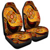 Australia Car Seat Cover Aboriginal Dot Painting Art Style