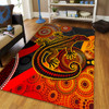 Australia Area Rug Aboriginal Dot Painting Art Style Goanna