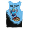 New South Wales Blues Men Singlet Custom State Of Origin 2024 Go Mighty NSW Blues For Die Hard Fan Supporters