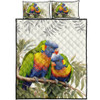 Australia Quilt Bed Set Australia Rainbow Lorikeets Birds Art Inspired