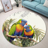 Australia Round Rug Australia Rainbow Lorikeets Birds Art Inspired