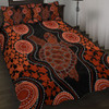 Australia Quilt Bed Set Aboriginal Art Turtles Inspired