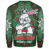 South Sydney Rabbitohs Sweatshirt Aboriginal Pattern Inspired Victory Is Ours